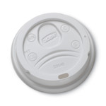 Dixie Sip-Through Dome Hot Drink Lids, Fits 10 oz Hot Cups, Plastic, White, 100/Pack View Product Image