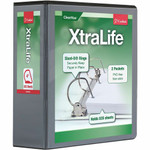 Cardinal Xtralife ClearVue Locking Slant-D Binder - 4" Binder Capacity - Letter - 8 1/2" x 11" Sheet Size - 890 Sheet Capacity - 3 3/5" Spine Width - (CRD26341) Product Image 