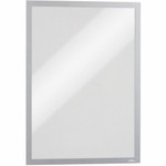 DURABLE Duraframe Tabloid-sz Adhesive Frame - 11" x 17" Frame Size - Rectangle - Horizontal, Vertical - Dual-sided, Magnetic, Self-adhesive - Silver Product Image 