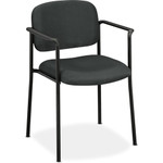 HON Scatter Stacking Guest Chair - Charcoal Seat Color - Fabric Seat Material - Black Frame Color - Steel Frame Material - Charcoal Product Image 