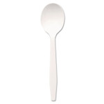 Dixie Plastic Cutlery, Mediumweight Soup Spoons, White, 1,000/Carton View Product Image