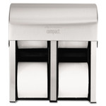Georgia Pacific Professional Compact Quad Vertical 4-Roll Coreless Dispenser, 11.75 x 6.9 x 13.25, Stainless Steel View Product Image