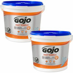 Gojo Fast Towels Hand/Surface Cleaner - 9" Width x 10" Length - White - 225/Tub - (GOJ629902CT) Product Image 