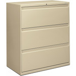 HON Brigade 800 H883 Lateral File - 40.9" Height x 36" Width x 18" Depth - 3 - Finish: Putty Product Image 
