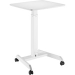 Kantek Mobile Height-Adjustable Compact Sit-Stand Desk - Rectangle Top - 17.60 lb Capacity - Height Adjustable - 29.60" to 44.20" Adjustment - 23.60" Table Top Width x 20.50" Table Top Depth - (KTKSTS300W) Product Image 
