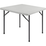 Lorell Ultra-Lite Banquet Folding Table - Square Top - 600 lb Capacity - 29" Height x 36" Width x 36" Depth - Indoor, Outdoor - Gray, Powder Coated Product Image 