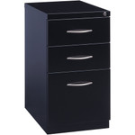 Lorell Premium Box/Box/File Mobile File Cabinet with Arch Pull - 15" Width x 22.9" Depth x 27.7" Height - 3 x Drawer(s) for Box, File - Letter - Ball-bearing Suspension, Drawer Extension, Durable, Pencil Tray - Black Product Image 