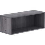 Lorell Panel System Open Storage Cabinet - 12.1" Height x 32.5" Width x 11.8" Depth - Charcoal - Laminate Product Image 