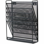 Lorell 5-Pocket Wall File - 5 Pocket(s) - Black - Steel Mesh Product Image 