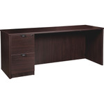 Lorell Prominence 2.0 Left-Pedestal Credenza - 29" Height x 72" Width x 24" Depth, x 1" Thickness Top - 2 x File Drawer(s) - Single Pedestal on Left Side - Band Edge - Material: Particleboard - (LLRPC2472LES) Product Image 