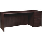 Lorell Prominence 2.0 Right-Pedestal Credenza - 29" Height x 72" Width x 24" Depth, x 1" Thickness Top - 2 x File Drawer(s) - Single Pedestal on Right Side - Band Edge - Material: Particleboard - (LLRPC2472RES) Product Image 