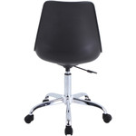 NuSparc Padded Seat Poly Task Chair - Poly Seat Material - High Back - 5-star Base - Black - Polyvinyl Chloride (PVC), Plastic, Polyurethane Product Image 