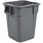Rubbermaid Commercial Brute Square Container - 40 gal Capacity - Square - Rounded Corner, Handle, Smooth, Easy to Clean - 28.8" Height x 27" Width x 23.3" Depth - Gray Product Image 