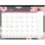 Brownline Monthly Floral Desk Pad - Monthly - 12 Month - January 2026 to December 2026 - 1 Month Double Page Layout - 17" x 22" Sheet Size Product Image 