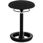 Safco TWIXT Ergo Desk Height Chair - Black Seat Color - Polypropylene, Nylon, Vinyl Seat Material - Rounded Base Product Image 