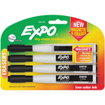 Expo Eraser Cap Fine Magnetic Dry Erase Markers - Medium, Fine, Broad Marker Point - Black Ink Product Image 