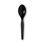 Dixie Plastic Cutlery, Heavy Mediumweight Teaspoons, Black, 1,000/Carton DXETM517 (DXETM517) View Product Image