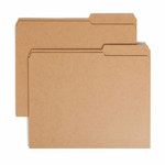 Smead 2/5 Tab Cut Letter Recycled Top Tab File Folder - 8 1/2" x 11" - 3/4" Expansion - Top Tab Location - Right Tab Position - 11 pt. - (SMD10786) Product Image 