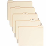 Smead 1/5 Tab Cut Letter Recycled Top Tab File Folder - 8 1/2" x 11" - 3/4" Expansion - Top Tab Location - Assorted Tab Position - 11 pt. Product Image 