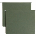 Smead Letter Recycled Hanging Folder - 8 1/2" x 11" - 1" Expansion - 11 pt. - Pressboard - Standard Green Product Image 