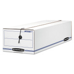 Bankers Box LIBERTY Check and Form Boxes, 9" x 24.25" x 7.5", White/Blue, 12/Carton (FEL00018) Product Image 