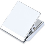 Tatco Magnetic Labeling Clip - 1.6" Length x 1.4" Width - 0.75" Size Capacity - for Cabinet, Refrigerator, Steel, Shelving - Wipe-off, Write-on, Magnetic Backing, Label Area - White Product Image 