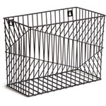 U Brands Vena Desk Organization Collection Hanging File Basket - 9.50" Height x 6.80" Width x 12.40" Length - Black - Metal Product Image 