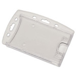AbilityOne - ID Card Holder, Dual Cards, Rigid Plastic, Horizontal/Vertical, Clear - (8455-01-666-0468) (8455016660468) Product Image 