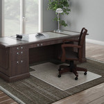 Deflecto ExecuMat for Carpet - Carpeted Floor - 53" Length x 45" Width x 0.333" Thickness - Lip Size 12" Length x 25" Width - Vinyl - Clear Product Image 