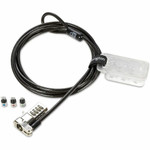 Kensington Universal 3-n-1 Combination Laptop Lock - 6 ft Cable - Resettable - 4-digit - Combination Lock - Black Product Image 