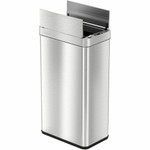 HLS Commercial 18 Gallon Wings Lid Sensor Trash Can - Wing Lid - 18 gal Capacity - Touchless - Sensor, Lid Closure, Touchless, Bacteria Resistant, Smudge Resistant, Easy to Clean, Vented, Fingerprint Proof - 28.7" Height x 10.4" Width x 16.3" Depth Product Image 