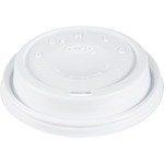 Dart Cappuccino Domed Lid - Dome - Plastic - White - 100/Bag Product Image 