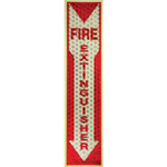 Miller's Creek Luminous Fire Extinguisher Sign - English - Print/Message "Fire Extinguisher" - 4" Width x 16.8" Height x 1" Depth - Rectangular Shape - Red Print/Message Color Product Image 
