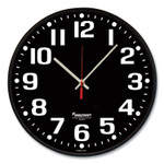 AbilityOne - Clock, Wall, Quartz, High Contrast Black Dial, 12-3/4" Diameter, Black Frame - (6645-01-698-6561) (6645016986561) Product Image 