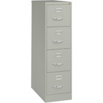 Lorell Fortress Series 26-1/2" Commercial-Grade Vertical File Cabinet - 15" Width x 26.5" Depth x 52" Height - 4 x Drawer(s) for File - Letter - Vertical - Security Lock, Ball-bearing Suspension, Heavy Duty - (LLR60192) Product Image 