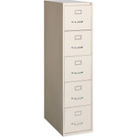 Lorell Fortress Series 26-1/2" Commercial-Grade Vertical File Cabinet - 15" Width x 26.5" Depth x 61" Height - 5 x Drawer(s) for File - Letter - Vertical - Ball-bearing Suspension, Heavy Duty, Security Lock Product Image 