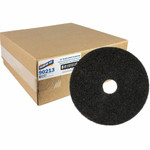 Genuine Joe Black Floor Stripping Pad - 13" Diameter x 1" Thickness - Stripping - 175 rpm to 350 rpm Speed Supported - Resilient, Heavy Duty, Flexible, Long Lasting - Fiber Product Image 
