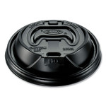 Dart Optima Reclosable Lid, Fits 12 oz to 24 oz Foam Cups, Black, 100 Pack, 10 Packs/Carton (DCC16RCLBLK) View Product Image