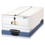 Bankers Box STOR/FILE Medium-Duty Strength Storage Boxes, Legal Files, 15.25" x 24.13" x 10.75", White/Blue, 12/Carton View Product Image