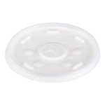 Dart Plastic Lids, Fits 12 oz to 24 oz Hot/Cold Foam Cups, Straw-Slot Lid, White, 100/Pack, 10 Packs/Carton (DCC16SL) View Product Image