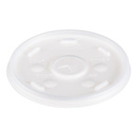 Dart Plastic Lids, Straw-Slot Lid, Fits 12 oz to 24 oz Hot/Cold Foam Cups, Translucent, 100/Pack, 10 Packs/Carton View Product Image