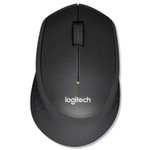 Logitech M330 Silent Plus Mouse, 2.4 GHz Frequency/33 ft Wireless Range, Right Hand Use, Black Product Image 