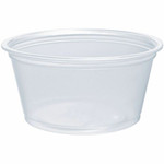 Dart 2 oz PP Plastic Portion Container - Contact Clear - Food, Sauce, Salad - Microwave Safe - Clear - Plastic, Polypropylene Body Product Image 