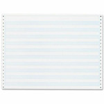 Sparco 1/2" Blue Bar 1-part Computer Paper - 14 7/8" x 11" - 20 lb Basis Weight - Perforated - Blue Bar Product Image 
