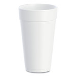 Dart Foam Drink Cups, 20 oz, White, 500/Carton View Product Image