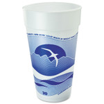Dart Horizon Hot/Cold Foam Drinking Cups, 20 oz, White/Blueberry, 25/Bag, 20 Bags/Carton View Product Image