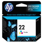HP 22, (C9352AN) Tri-Color Original Ink Cartridge View Product Image