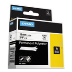 DYMO Rhino Permanent Poly Industrial Label Tape, 0.75" x 18 ft, White/Black Print (DYM18484) View Product Image