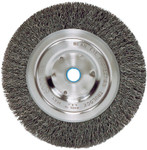 Weiler Medium-Face Crimped Wire Wheel  6 In D X 5/8 In W  .014 In Steel Wire  6 000 Rpm (804-02325) Product Image 