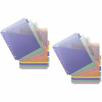Business Source Double Pocket Index Dividers - 8 Print-on Tab(s) - 8.5" Divider Width x 11" Divider Length - Letter - Plastic Divider - Multicolor Tab(s) Product Image 